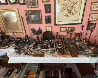 Vintage Kitchen Utensils and Tools /                           Vintage Encyclopedias / Wall Art