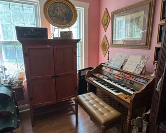 Vintage Pie Safe and Musical Organ (Kimble)