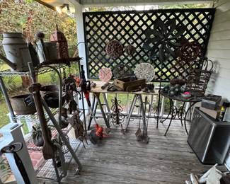 Vintage Outdoor Tools and Collectible Cast Iron Pieces 