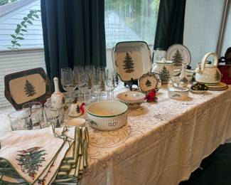 Large Collection of Spode Christmas China & Glasses