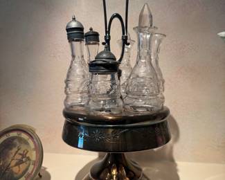 Silver Plate Condiment Set