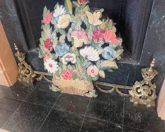 VINTAGE FRENCH METAL FLORAL DECOR /SCREEN