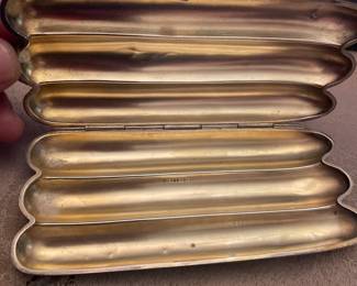 INSIDE VIEW OF STERLING CIGARETTE /CIGAR CASE