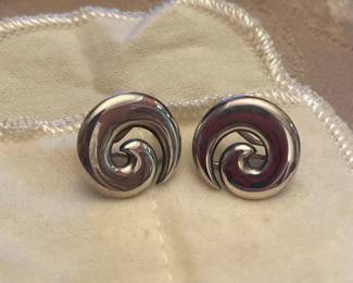 RETIRED STERLING JAMES AVERY PIERCED EARRINGS