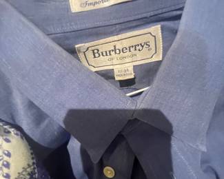 HAVE A FEW EXCELLENT CONDITION MENS VINTAGE BURBERRYS LONG SLEEVE SHIRTS - RARE FINDS IN THIS CONDITION 