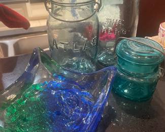 FUN VINTAGE COLORFUL GLASS 
