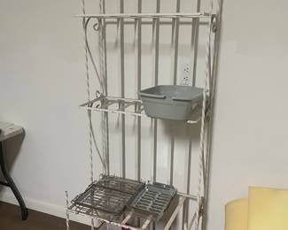 VERY COOL METAL NARROW BAKERS RACK  - ALL KINDS OF THINGS YOU CAN DO WITH SOMETHING  THIS SIZE 