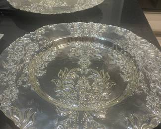 HUGE GLASS PLATTERS 