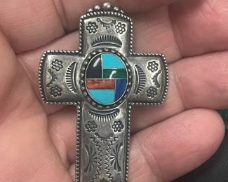 CAROYLN POLLACK STERLING PENDANT /BROOCH 