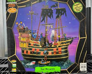 $50 - Lemax Spooky Town Collection 'The Pillager' Light-Up Pirate Ship