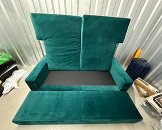 $1250 - Joybird Peacock Blue Double Chaise/Daybed - 85"W x 59"L x 30"H - Great Condition