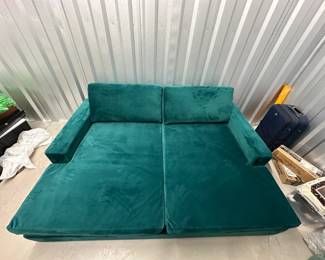 $1250 - Joybird Peacock Blue Double Chaise/Daybed - 85"W x 59"L x 30"H - Great Condition