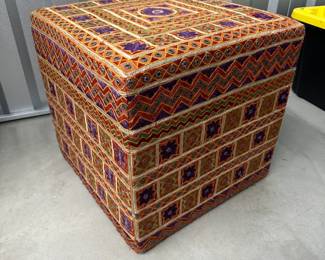 $80 - Pair of Vintage Ottomans/Seats - Great Condition, Solid Wood Framed Body