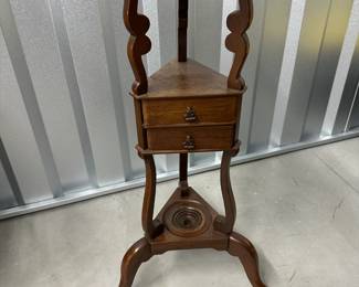 $175 - Antique Tobacco Stand w/ Brass Ashtray