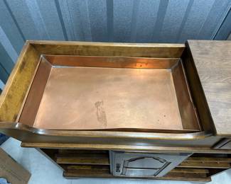 $175 - Mid-1970s Temple-Stuart Brand Dry Sink w/ Copper Basin - Great Condition