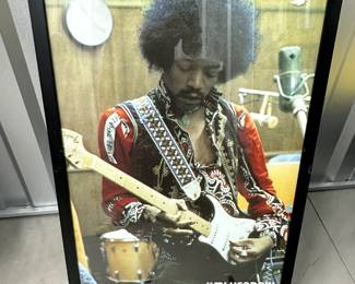 $50 - Large Framed Jimi Hendrix Poster