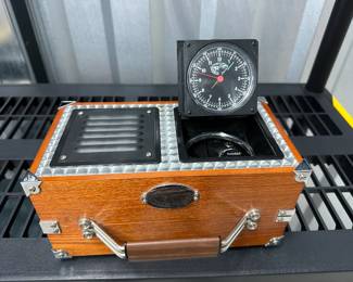 $50 - Spirit of St. Louis Radio Alarm Clock Aviator Flight Case 
