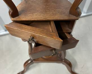 $175 - Antique Tobacco Stand w/ Brass Ashtray
