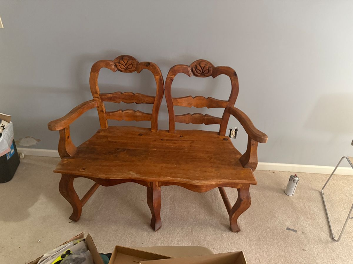 Vintage wooden bench