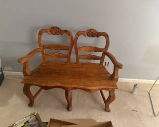 Vintage wooden bench