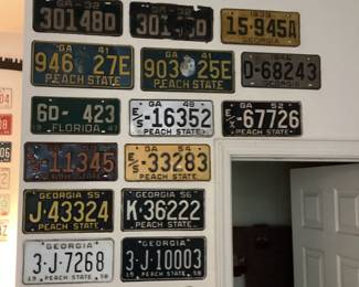 Vintage Georgia Peach State License plates