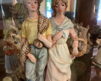 2 Young Girls Linking arms figurine