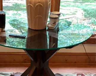 Round Glass Top Table