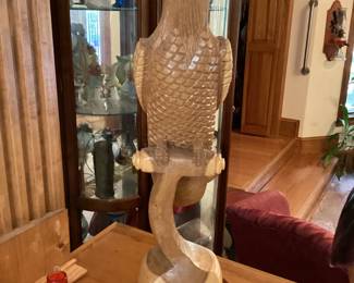 Hand Carved Eagle Sculpture