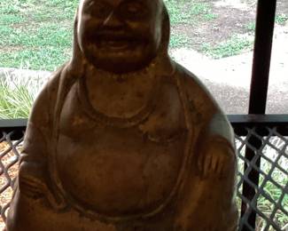 Happy Wooden Buddha