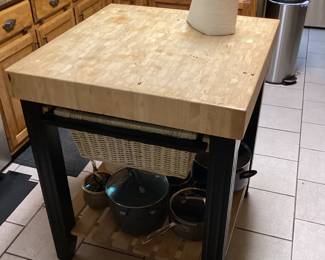 Butcher Block Island table