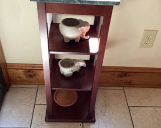 Marble top plant stand