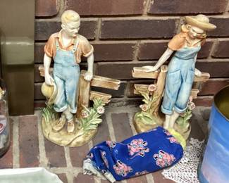 Farmer Man and Woman Figurines