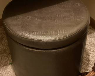 Brown Round Ottoman