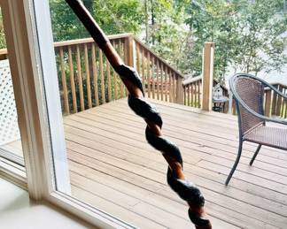 Folkart snake walking stick