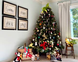 The perfect Christmas Tree...3 parts and super realistic. Tree is filled with ornaments and lovies under the tree!