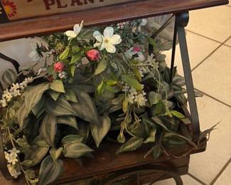 Decorative Garden Cart with Flowers and Plants 