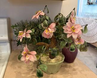 Jade and Rose Quartz Bonsai Tree 