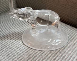 Glass Elephant Figurine 