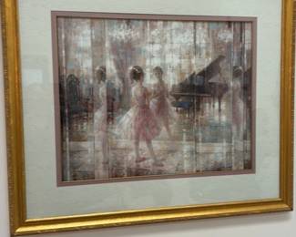 Framed Artwork Depicting Dancers 