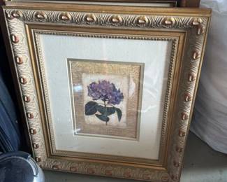 Framed Floral Print 