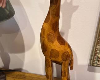 Wooden Hand Carved Giraffe 