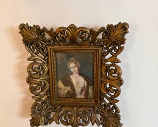 Ornate Gilt Frame with Portrait Miniature 