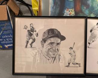 Joe DiMaggio - New York Yankees framed Lithograph 