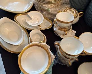 Limoges France Stern Brothers New York Gold Rimmed China Set 