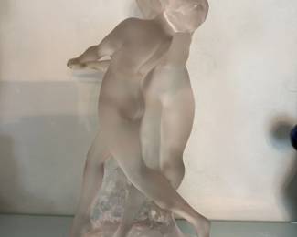 Art Deco Frosted Glass Figurine 