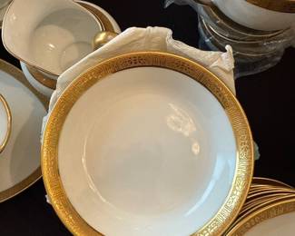 Limoges France Stern Brothers New York Gold Rimmed China Set 