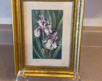 Watercolor Painting of Irises