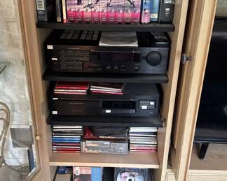 Stereo VCR DVD entertainment center 