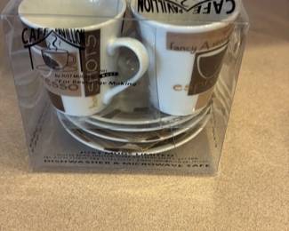 Cafe Pavilion Espresso Cups and Saucers Set 