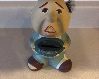 Vintage "Retirement Fund" Piggy Bank 